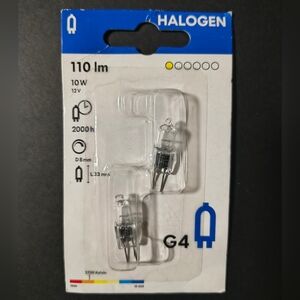 New Halogen G4 10W Light Bulbs 110LM Sealed